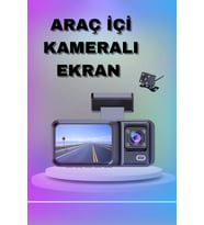 1080P 3 Lensli WİFİ Araç İçi Kameralı Ekran DVR Kaydedici Gece Görüşlü
