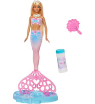 Barbie Baloncuk Yapma Özelliği Ve Solüsyonu Ile Uzun Ve Renkli Meçli Sarı Saçları Olan Barbie Balonc (Çok Renkli)