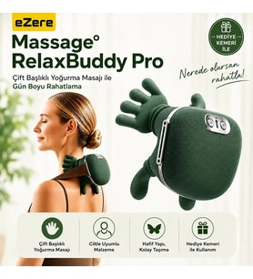 EZERE RelaxBuddy Pro OvmalıIsıtıcılı İnsan Eli Şeklinde Şarjlı Boyun Masaj - GLST1065-760