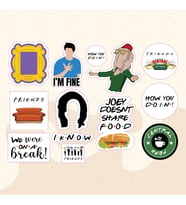 Friends Dizi Karışık Tasarımlı A5 Stickers Çıkartma PYTKSTK033