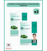 Yatıştırıcı ve Nemlendirici Aloe Özlü Kolajen Maske Seti 2 Adet