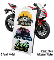 4x4 suv arazi aracı hologram sticker set motosiklet kelebek cam bisiklet atv scooter araba uyumlu