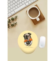 Suçlu Pug Desenli Bilek Destekli Mouse Pad