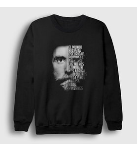 Presmono Unisex Siyah Oscuridad Burzum Sweatshirt 23933tt