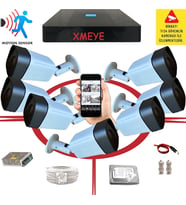 7' li Yapay Zeka Destekli Araç,Yüz,İnsan ve Hareket Algılayan 5 Mp Lens 1080P 36 IR LED Metal Kasa Güvenlik Kamerası Seti_BS 236