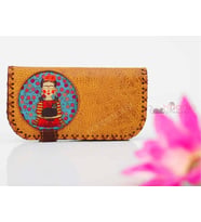Mavi Frida Figürlü Büyük Cüzdan Etnik Bohem Retro Vintage Style - HARDAL