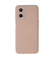 Oppo A96 Kılıf Nano İçi Kadife Silikon - Pudra