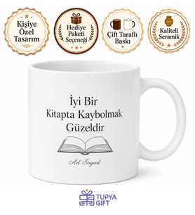 İyi Bir Kitapta Kaybolanlara İngilizce Kupa Bardak Hediye