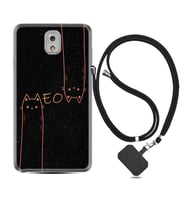 Samsung Note 3 4 5 8 9 20 Ultra 10 Lite Kılıf Boyun Askılı Silikon Meow 1657