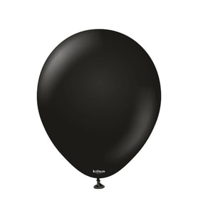 Gemar Parti Doğum Günü Organizasyon Balon - 28 Cm. - Ivory - Siyah - 100 Adet