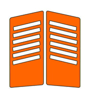 Cg Florasan Turuncu Yan Kapak Sticker