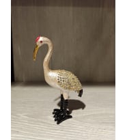Swarovski Taşlı Leylek Mücevherlik / Dekoratif Biblo (Beyaz)