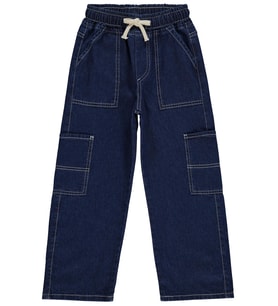 Civil Boys Kontras Dikişli 6-9 Yaş Pantolon - Mavi