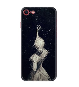Apple iPhone 5 6 7 8 Plus Se XR Kılıf Desemli Silikon Star Woman 1332