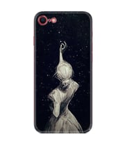 Apple iPhone 5 6 7 8 Plus Se XR Kılıf Desemli Silikon Star Woman 1332