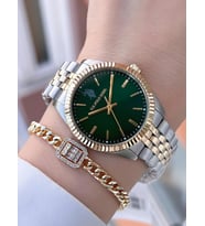 U.S.POLO ASSN Çelik Kordon 5 Atm Suya Dayanıklı Kadın Kol Saati+Bileklik Hediyeli USPA.2103.S01 (Yeşil)
