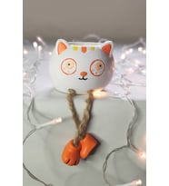 Kedi Mumluk, El Yapımı, Doğal Soya Mumu (Turuncu)