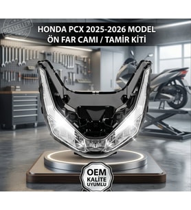 Honda PCX 125 Far Camı Ön Far Tamir Lensi Şeffaf Plastik Cam 2025 -2026 Arasmto