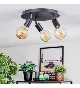RİOLİGHT MODERN1 SİYAH1 3XE27 MAFSALLI HAREKETLİ BAŞLIK(GLOP AMPUL HARİÇ) METAL SPOT AVİZE
