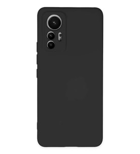Mi 12 Lite Kılıf Nano içi Kadife Silikon - Siyah