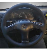 DİKİŞLİ DİREKSİYON KILIFI SİYAH DERİ SİYAH DİKİŞLİ OPEL VECTRA A İÇİN