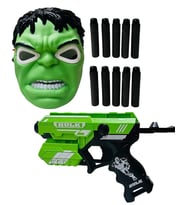 Avengers Hulk Maske ve Sünger Dart Atan Nerf Tabanca 2'li Macera Seti