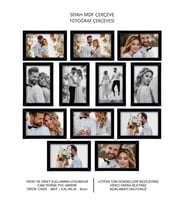 12 Adet 10x15 Çerçeve - Mdf Çerçeve - Fotoğraf Çerçevesi (Siyah)