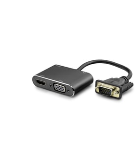 Vga To Hdmi + Vga Dişi Ses Çıkışlı Görüntü Dönüştürücü 1080P 22 Cm - Siyah HDX7821