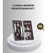 Profesyonel Tırnak Bakım Seti Çelik Aletli Şık Deri Çantalı