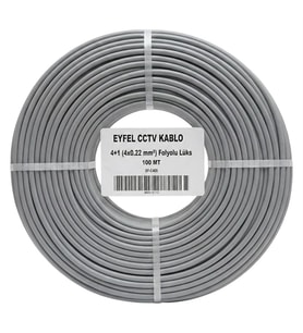 Eyfel EF-C400 2x0.22mm Folyolu 100 Metre CCTV Kamera Kablosu