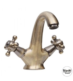 Sipahi Marble Antik Banyo Lavabo Bataryası - Çift Kollu