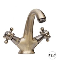 Sipahi Marble Antik Banyo Lavabo Bataryası - Çift Kollu