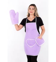 Trendy 3lü Set Sıvı Geçirmez Mutfak Önlüğü, Isıya Dayanıklı Fırın Eldiveni Ve Tutacak Takımı (Çok Renkli)