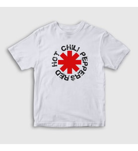 Presmono Unisex Çocuk Beyaz Logo V2 Red Hot Chili Peppers T-Shirt 107740tt (Beyaz)