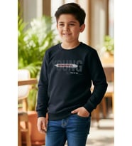Breeze Erkek Çocuk Sweatshirt Yazı Baskılı 8-14 Yaş, Lacivert