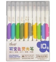 Çift Uçlu Karıştırılabilir Fosforlu Kalem 10 Renk X-314