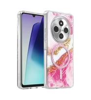 Onegif Redmi 14c Lotus Simli Magsafe Kapak - Pembe
