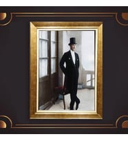 Altın Varaklı Çerçeveli Paspartulu Atatürk Tablo z4807 (Gold)