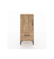 Arges Komodin 2 Raflı Tek Çekmeceli Tek Kapaklı 44x30x96 Çam-Çam
