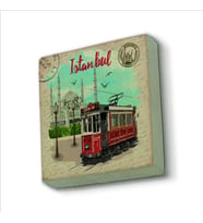 Nostaljik Tramvay  Baskılı Doğaltaş  Magnet(KRT-044)