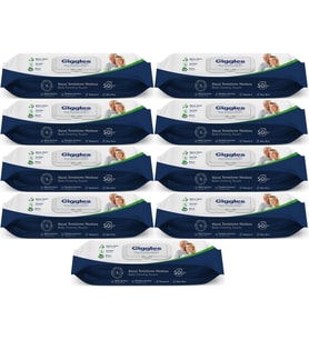 Giggles Yetişkin Vücut Temizleme Islak Mendil Havlu 450 Yaprak XL (Beyaz Sabun Kokulu) (9PK*50)