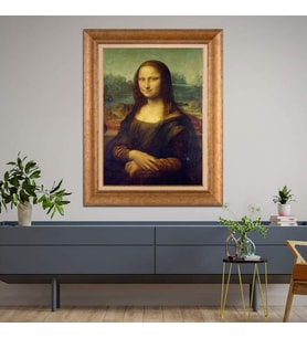 Altın Varaklı  Çerçeveli Paspartulu Tablo nd893 (Gold)