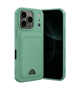 iPhone 17 Pro Kelvin Kartvizitli Silikon - Açık Yeşil