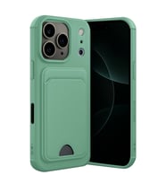 iPhone 17 Pro Kelvin Kartvizitli Silikon - Açık Yeşil