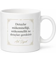 İsme Özel Detaycı Yazılı Kupa Bardak Hediye Özel Tasarım Baskılı Porselen