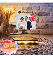 Sevgiliye Hediye Fotoğraf Baskılı Spotify Plak Tasarım Gece Lambası