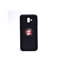 Samsung Galaxy J6 Plus Uyumlu Kılıf Zore Ravel Silikon Kapak (Siyah-Rose Gold)
