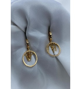 MİNİMAL ZİRKON DAMLACIK SALLANTILI HALKA TASARIM LUXURY KÜPE