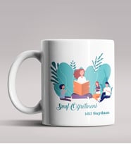 Kişiye Özel Sınıf Öğretmeni Tasarımlı Beyaz Renk Kupa Bardak 5