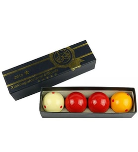 Xinkang Süper Pro Cup Benekli 4 Top Carom Bilardo Top Seti 61.5 mm